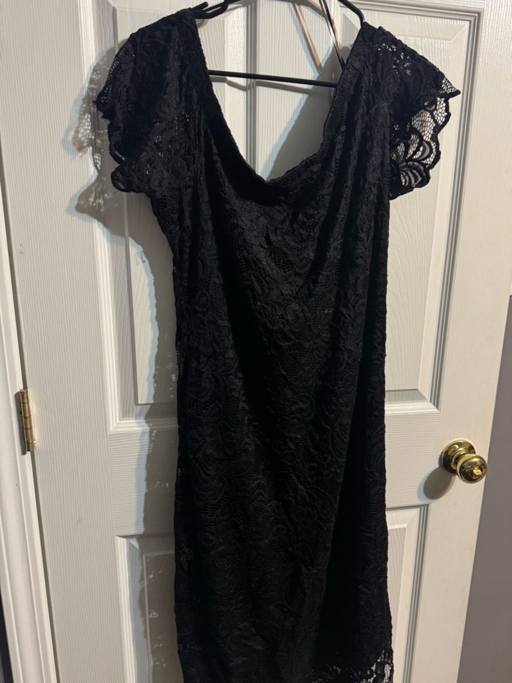 Black Lace Women's Dress - Elegant Evening Dress